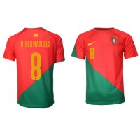 Camisa de Futebol Portugal Bruno Fernandes #8 Equipamento Principal Mundo 2022 Manga Curta
